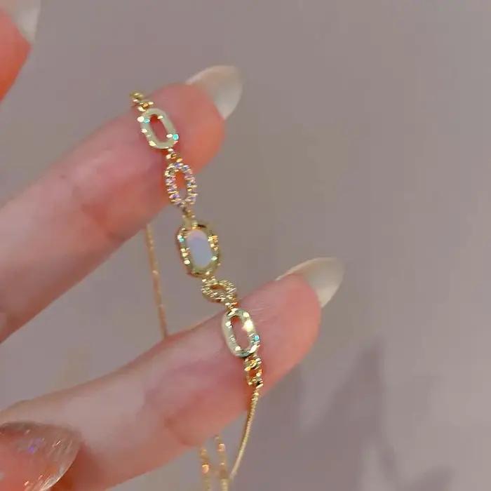 Bracelets de luxe en chaîne de Zircon pour femmes