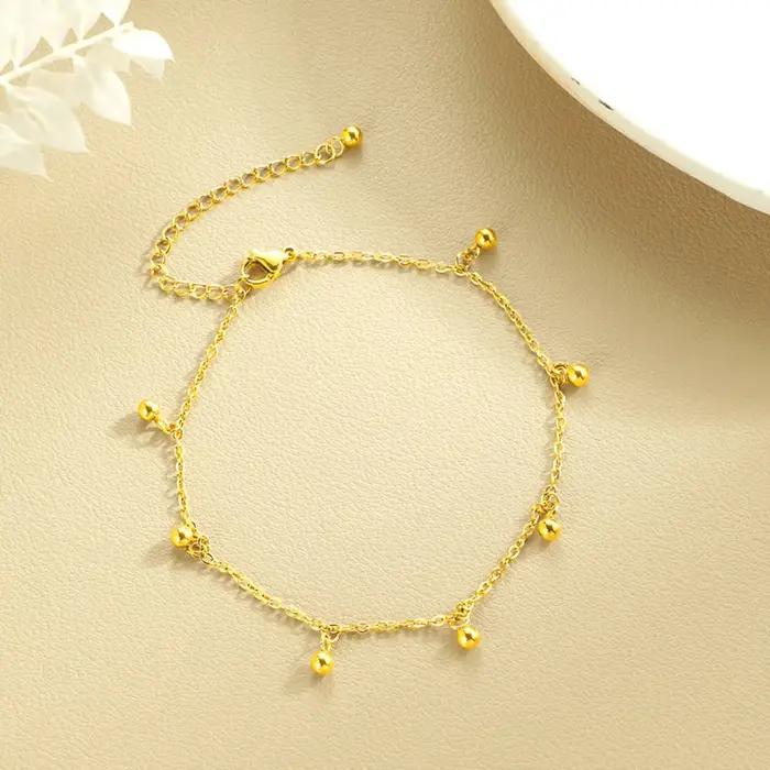 Bracelets de cheville en forme de petite cloche pour femmes et filles