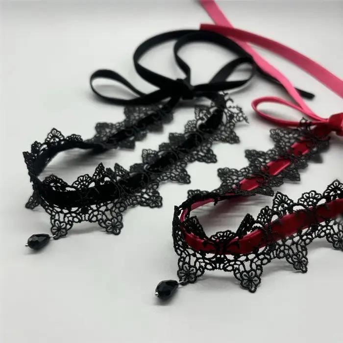 Nouveau Collier Sexy en Dentelle Florale 2026 pour Femme