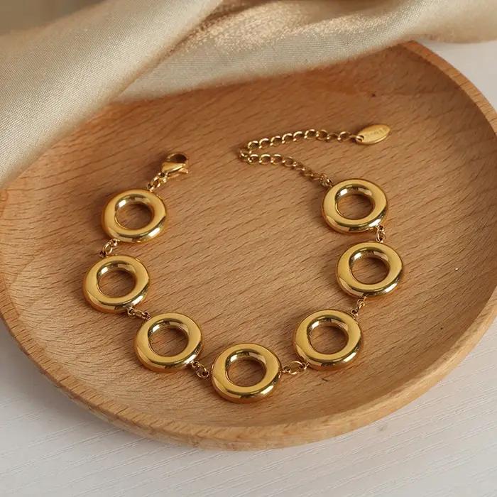 Ensemble de boucles d'oreilles et bracelets à pampilles en or bohème pour femmes
