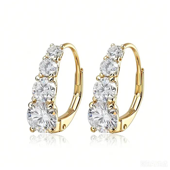 COSYA – boucles d'oreilles en moissanite pour femmes