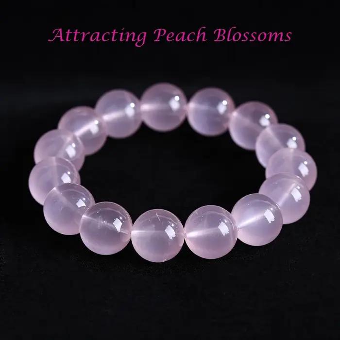 Bracelet à quartz rose gelée 7A – Attirer l'amour et la romance