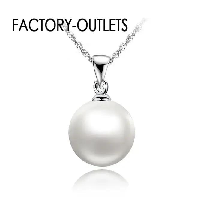 Magasins d'usine haute qualité 925 en argent Sterling blanc perle boucles d'oreilles mode boucle d'o