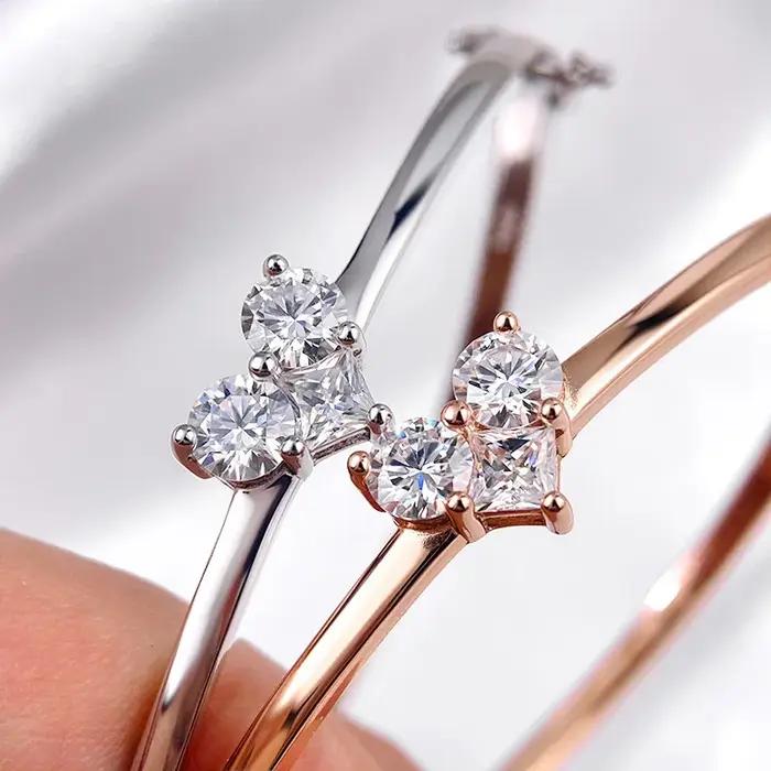 Smyoue 14K plaqué certifié tous les bracelets Moissanite pour les femmes gemmes laboratoire diamant bijoux de luxe S925 argent Sterling Shani Abergel