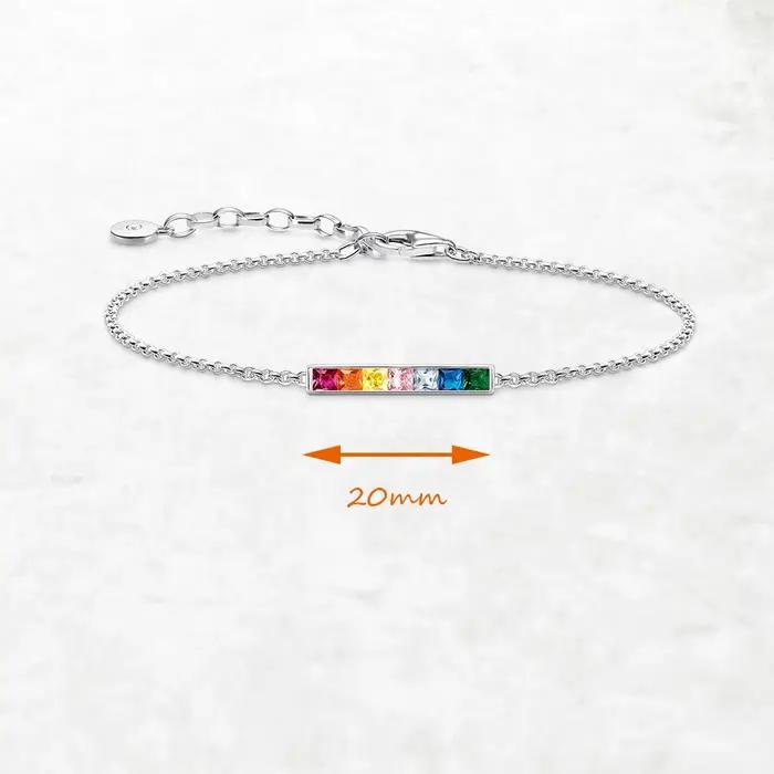 Bracelet à maillons délicats en argent regardé JO925 pour femme