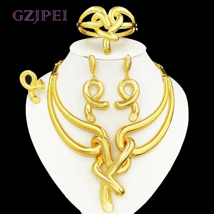 GZJPEI exagération grand ensemble de bijoux gros