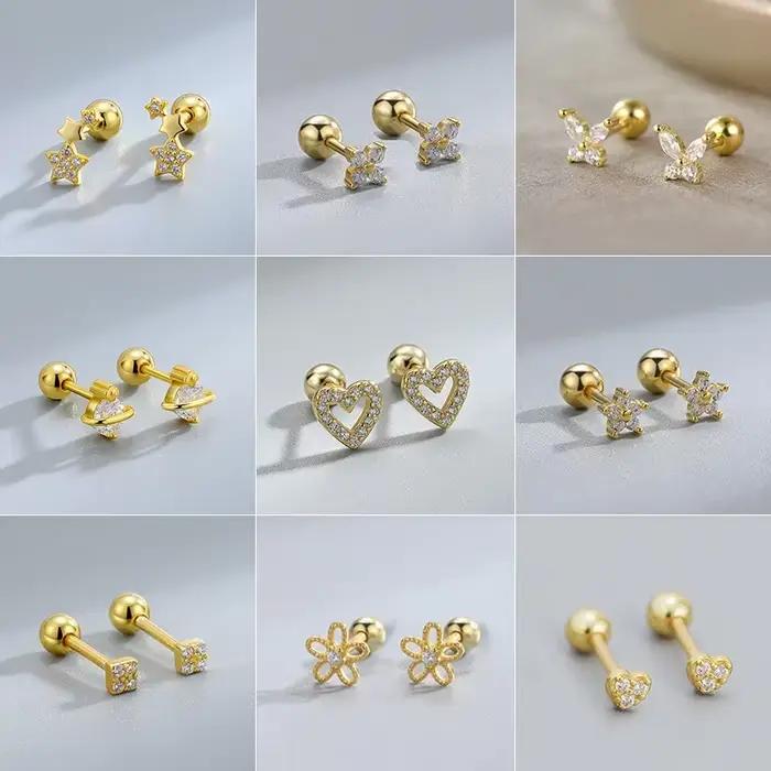 Boucles d'oreilles en forme de cœur pour femmes