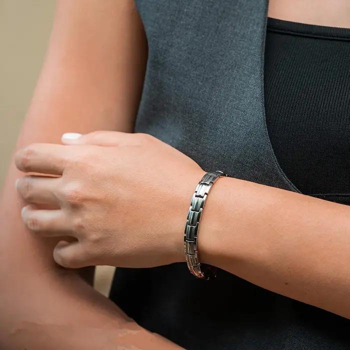 ARADOO Bracelet magnétique pour femmes hommes titane acier néodyme aimants lien Bracelets bijoux cadeaux