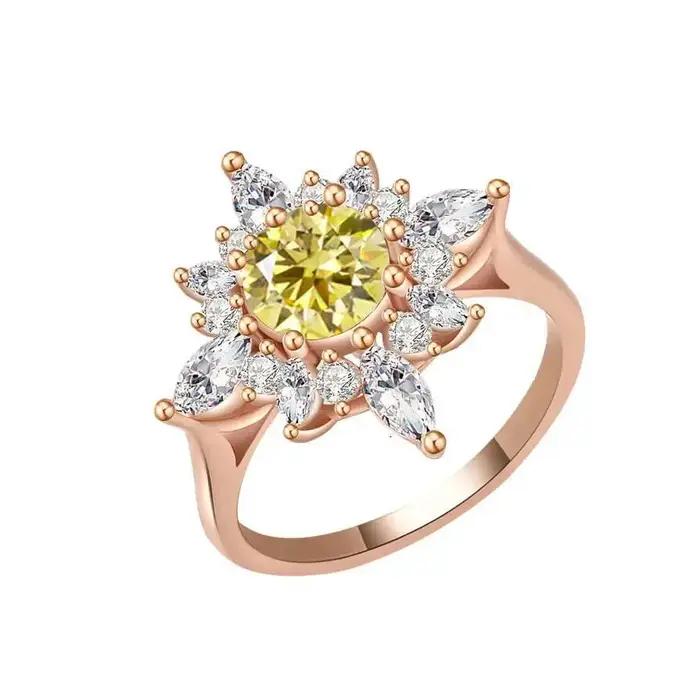 Bague en argent sterling 925 sertie de moissanite multicolore pour femme, bijou cocktail élégant et unique pour soirée et occasions spéciales