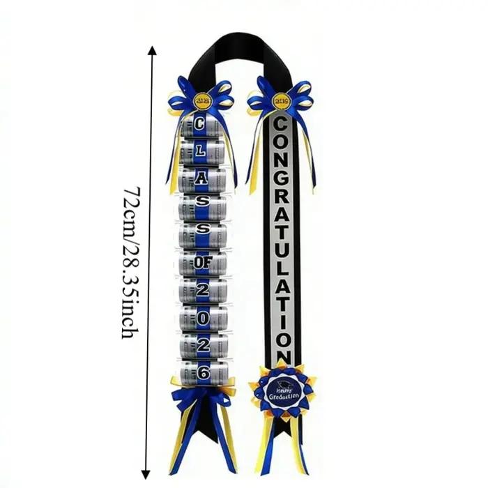 Collier de style guirlande élégant avec kit de couronne en ruban DIY pour femmes occasions spéciales Blanc Lait Jaune Fluo