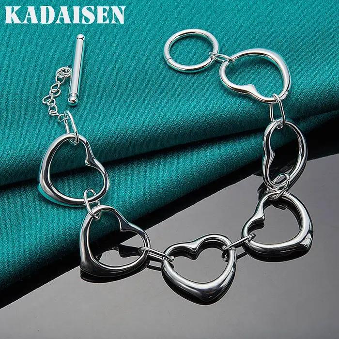 Bracelet chaîne en argent Sterling 925 pour femmes