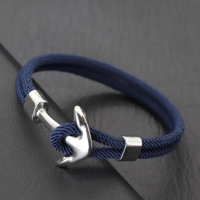 Bracelet ancre pour hommes, 4mm, chaîne Milan braclet nautique marin, enveloppe de sport en plein ai