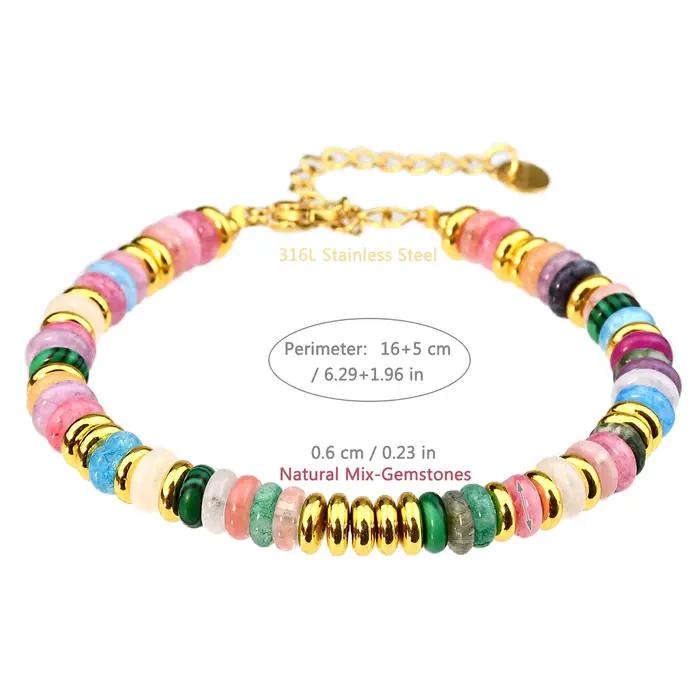 Bracelet de perles en pierre naturelle pour femmes