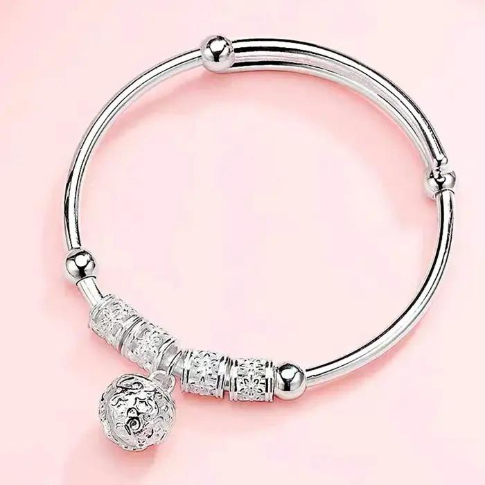 Bracelet cloche en argent Sterling 925 pour femmes