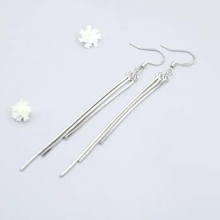 Buyee-Boucle d'oreille pendante en argent regardé 925 pour femme