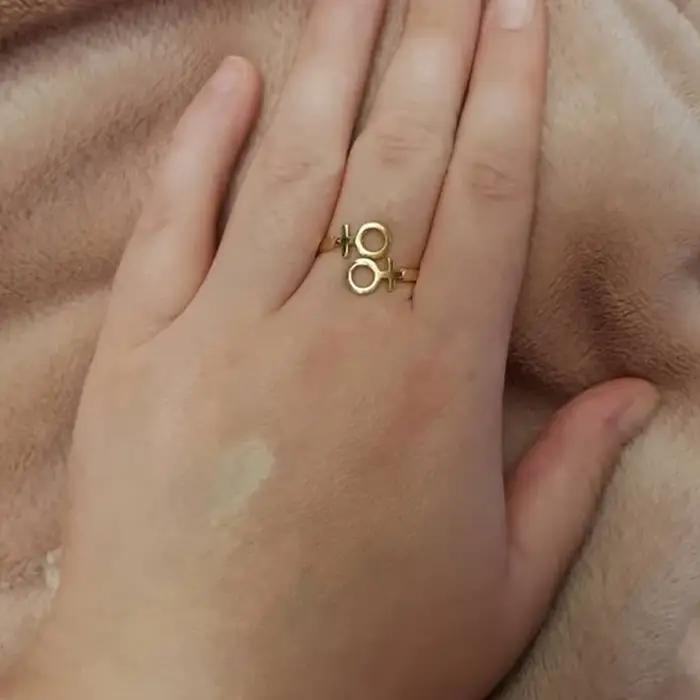 Bague en acier inoxydable avec symbole de Vénus pour femmes fières de leur identité lesbienne bijoux de fierté et d'égalité pour occasions spéciales