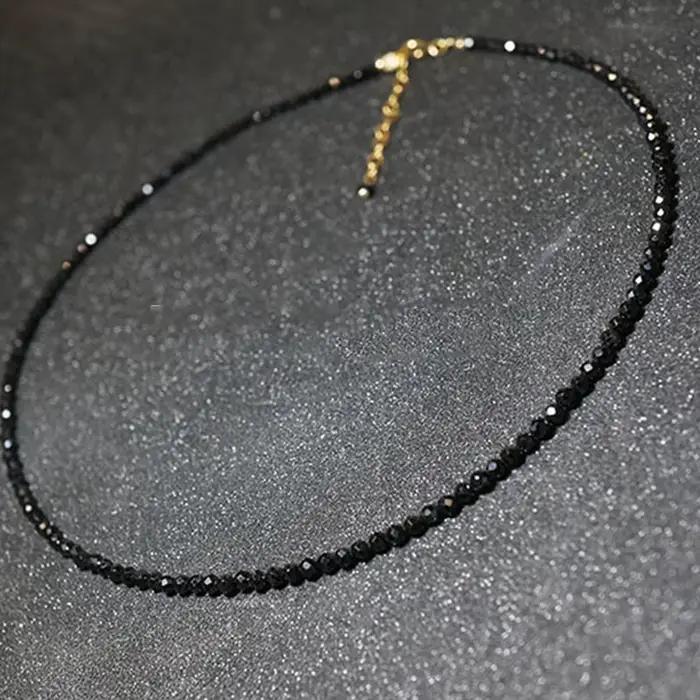 Collier court en perles noires pour femmes, marque de mode, Simple, ras du cou, Bijoux de fête pour