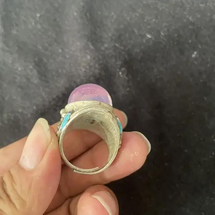 Bague vintage antique incrustée de pierres précieuses