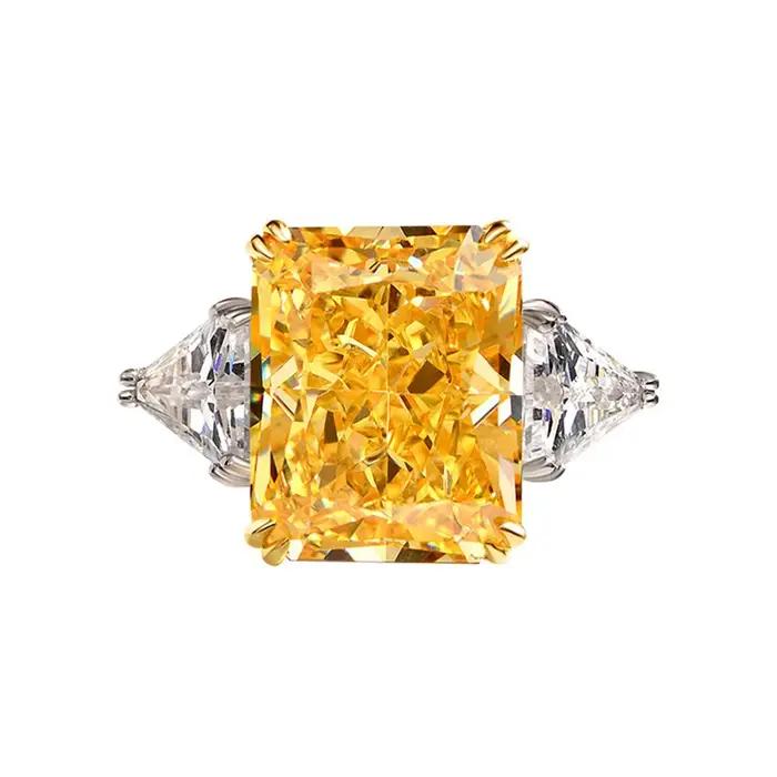 Grandes bagues géométriques de luxe en pierre carrée pour femmes