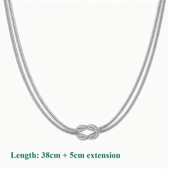 Infinity Love Knot Bracelets en acier inoxydable chaîne serpent élégant amitié Couples Bracelets pour femmes saint valentin bijoux cadeaux