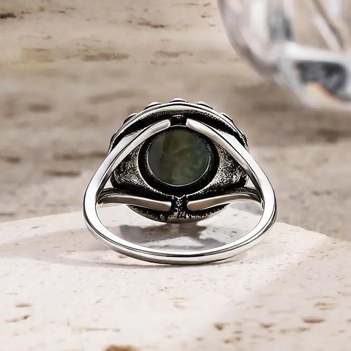 Bague en labradorite naturelle
