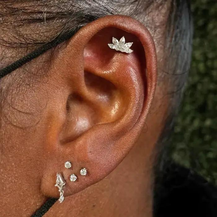BoCabo-Boucles d'oreilles en argent regardé S925 avec empereur pour femme, bijoux piercing oeil de cheval, tête plate, accessoires de luxe, cadeaux