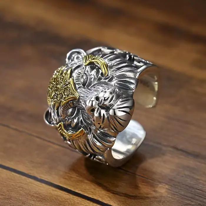 Bague en argent Sterling 925, animal vintage, luxe, haute qualité, pour hommes et femmes, bijoux fins de mariage, accessoires, cadeau de fête, à la mode