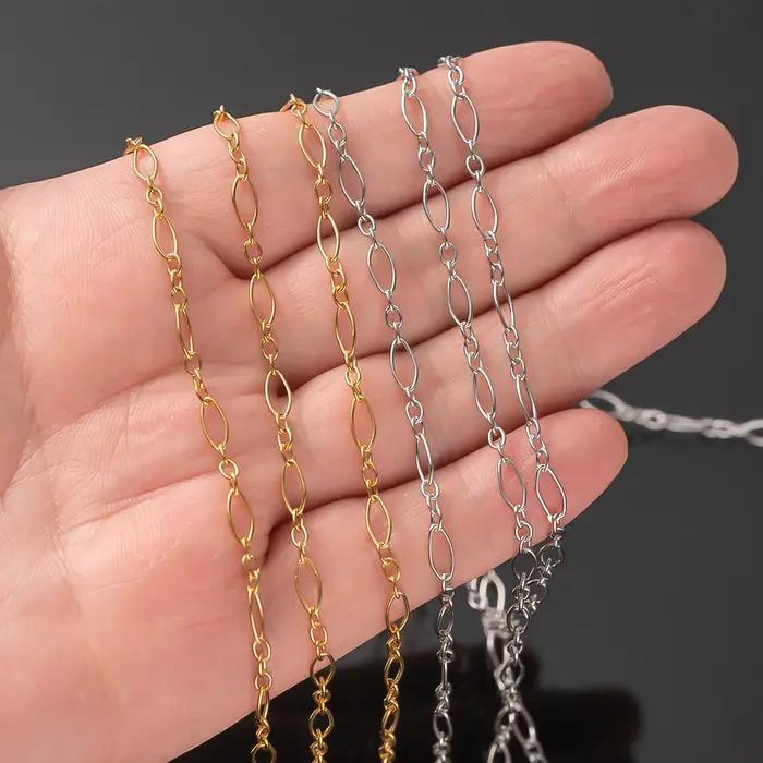 Collier en acier inoxydable de 1 mètre pour femmes bracelets artisanat bijoux accessoires matériaux polyvalents