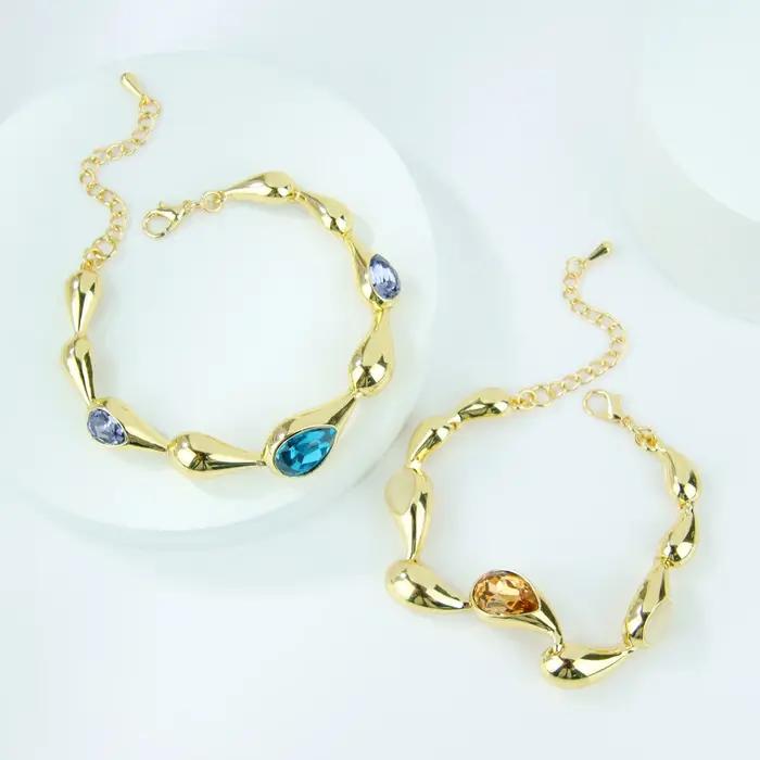 Bracelet en cristal coloré exquis