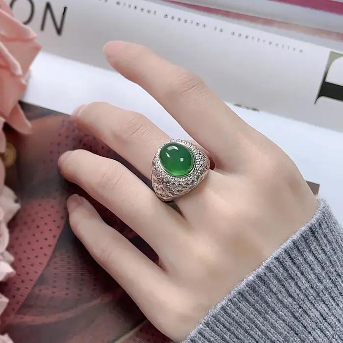 Bague émeraude adrenSapphire vintage pour femme