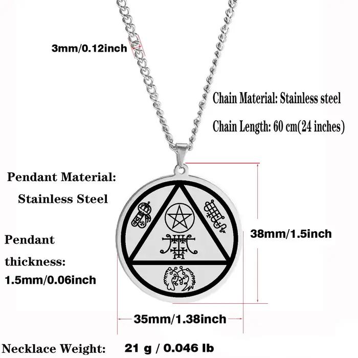 Collier Talisman d'Argent pour Abondance Homme Occasions Spéciales Acier Inoxydable Prospérité Élégant Pendentif Occasions Spéciales