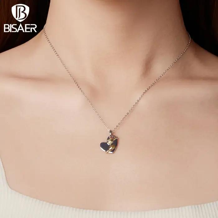 Collier en argent sterling 925 sertie de zirconium blanc pour femme romantique et mignonne à offrir pour les occasions spéciales