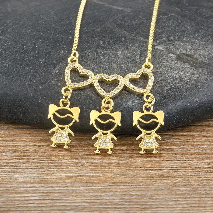 Nidin – collier plaqué or exquis pour maman et fille