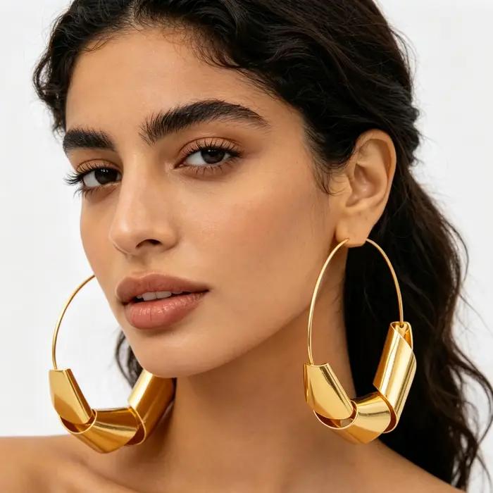 Ensemble de bijoux plaqué or Dubai torsadé pour femme collier et bracelet occasion spéciale