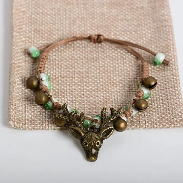 Bracelet petit fauve en céramique d'élan pour femmes
