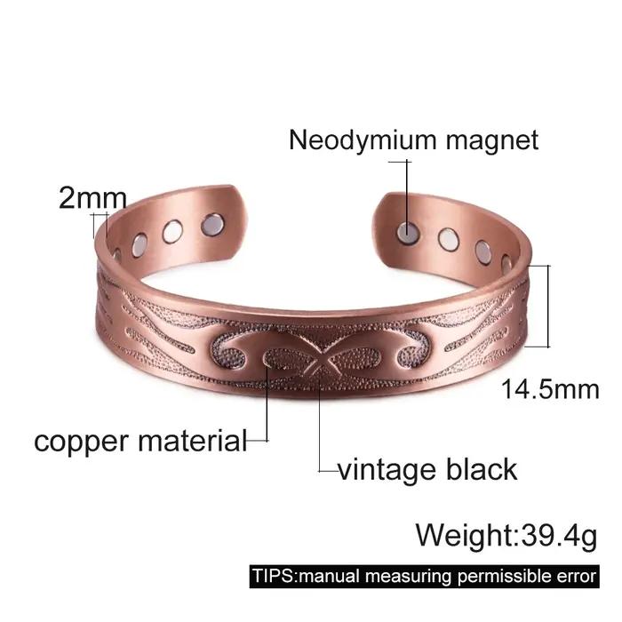 Bracelets magnétiques en cuivre pour hommes