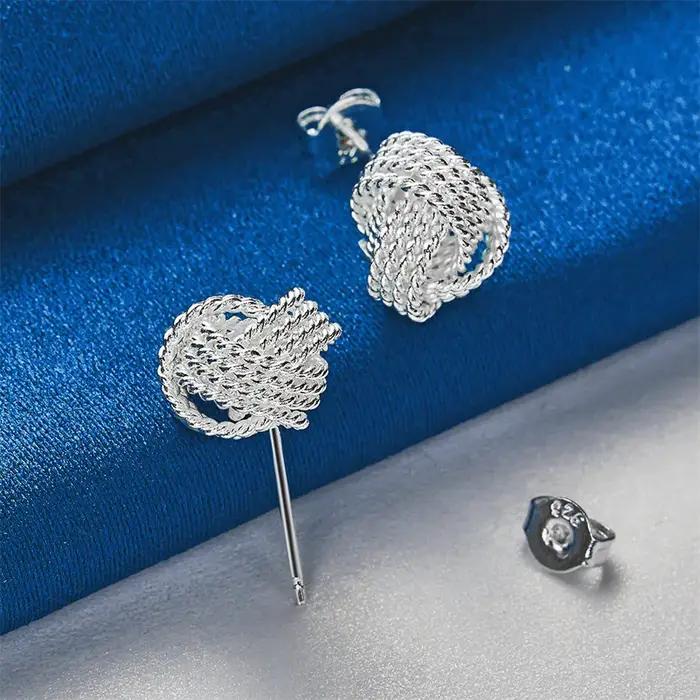 Boucles d'oreilles élégantes en argent sterling 925