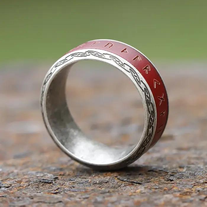 Bague de fiançailles ronde en bois de rose pour hommes