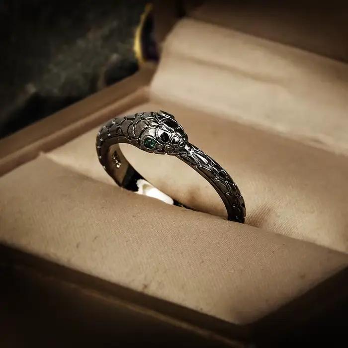 Bagues Créatives en Forme de Salle Noire pour Homme, Bijoux de ixExagérés, Cadeau d'Anniversaire, Décoration d'Halloween
