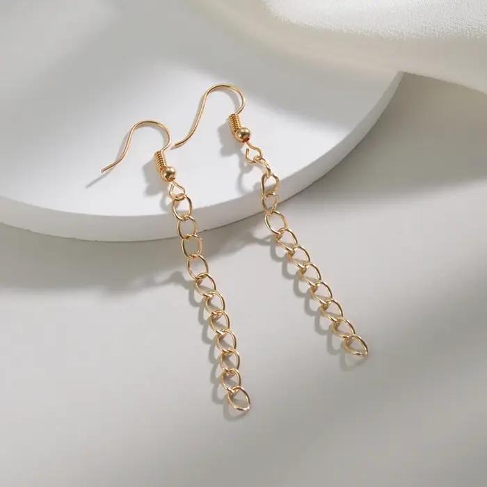 Tendance longue fil gland fil chaîne escalade étoile coeur perles pendentifs boucles d'oreilles pend