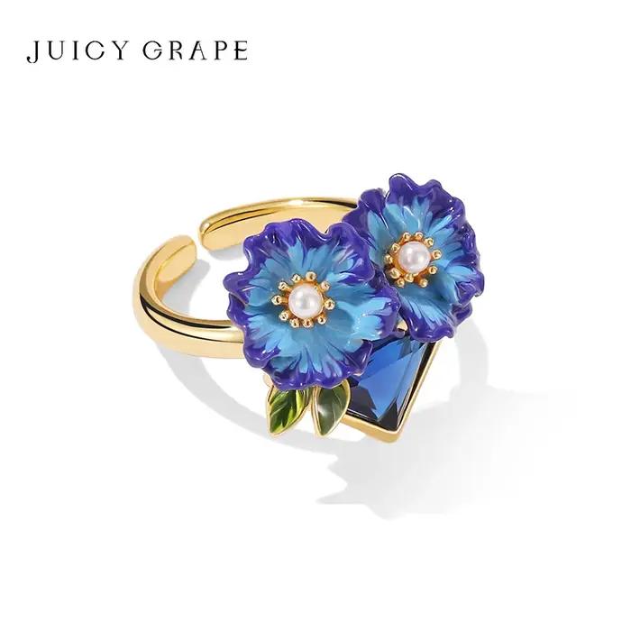 Bague Orchidée en Or 18 carats Juicy Grape pour Femme