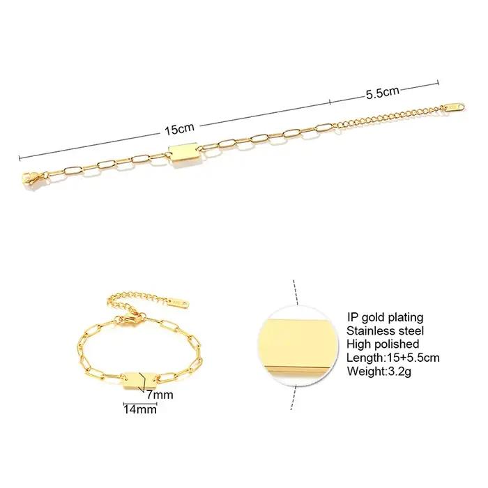 Bracelet Initial Personnalisé avec Nom pour Femme