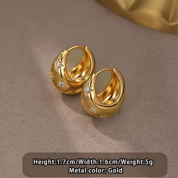 Boucles d'oreilles Mango Star en zircone en forme de larme, couleur or, pour femmes, accessoire de m