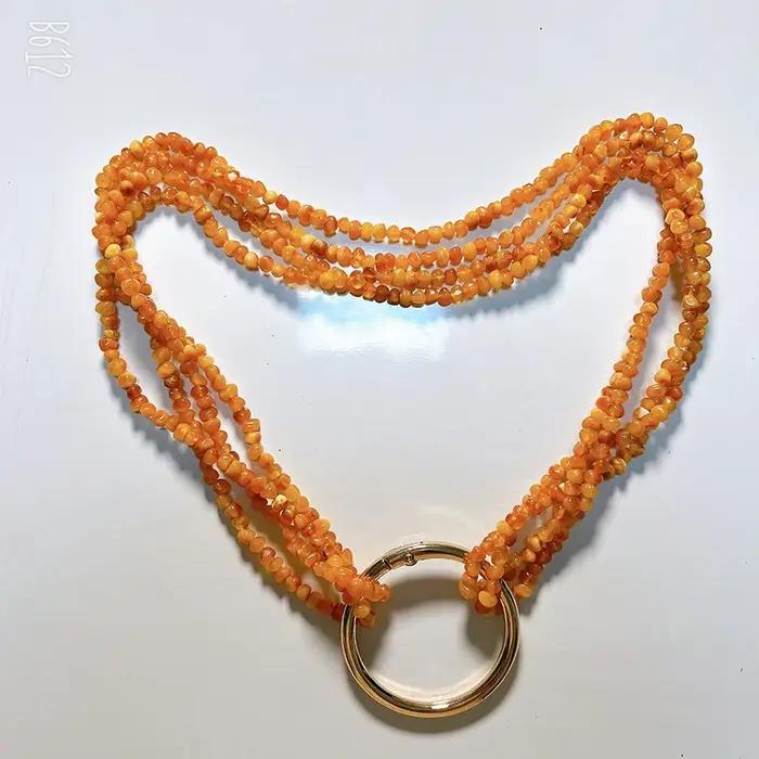 JOFashion-Collier d'ambre de la Baltique pour femme