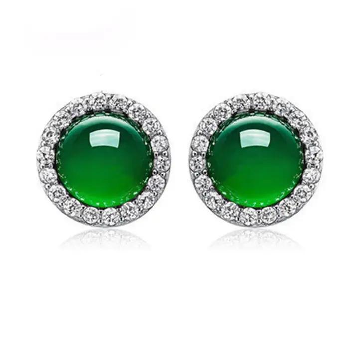 Boucles d'oreilles à tige de cornaline naturelle pour femmes, bijoux en argent 925, boucle d'oreille