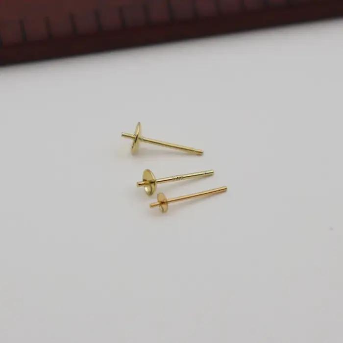 1 paire de supports de boucles d'oreilles en argent Sterling 925 massif