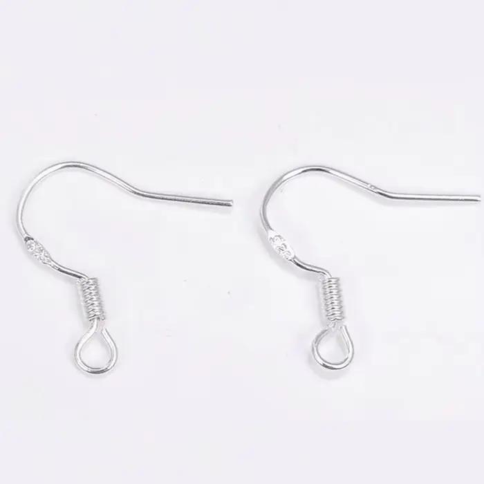 Mibrow 50 pcs/lot S925 crochets de boucle d'oreille en argent Sterling KC or argent clous d'oreille crochets d'oreille fil pour boucles d'oreilles résultats de fabrication de bijoux
