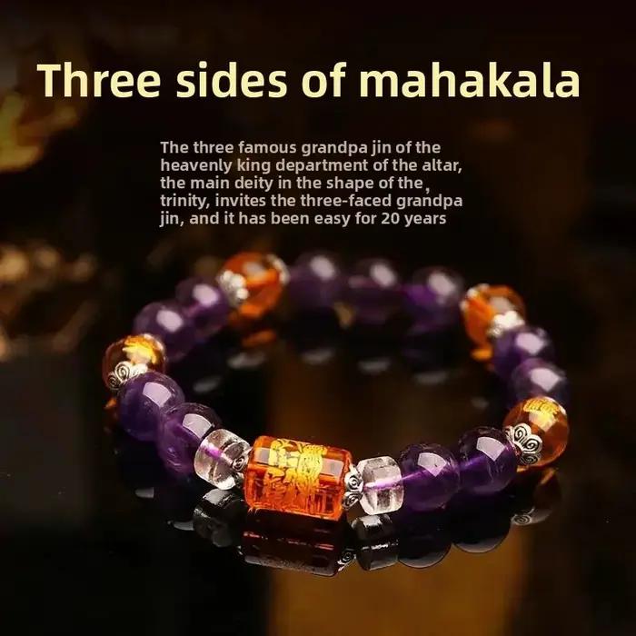 Bracelet fin en améthyste naturelle à trois côtés