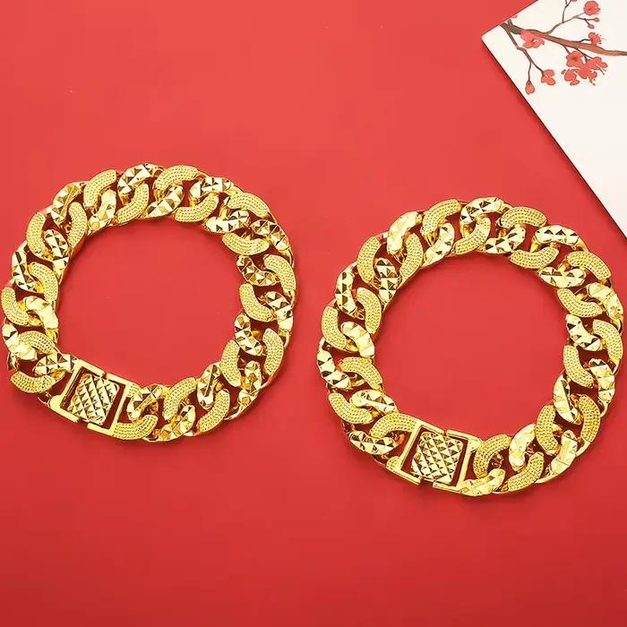 SAIYE Forever ne se décolore pas 24K or rempli bijoux Bracelets pour hommes femmes Pulseira Feminina Bizuteria Joyas