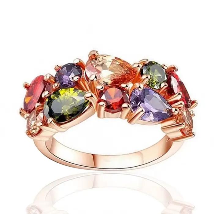 Huretailers-Bague de Doigt en Or Rose pour Femme